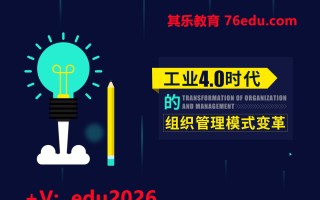 工业4.0时代的组织管理模式变革（2集） mp4高清无水印视频教程网盘免费下载