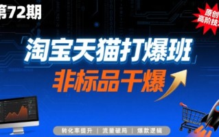 淘宝天猫打爆班原创高阶技术第72期，非标品干爆