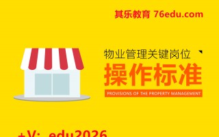 物业管理公司关键岗位操作标准（4集） mp4高清无水印视频教程网盘免费下载