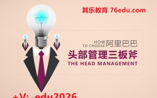 阿里巴巴头部管理三板斧（3集） mp4高清无水印视频教程网盘免费下载