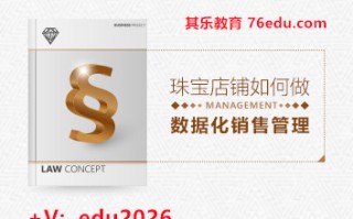 珠宝店铺如何做数据化销售管理（7集） mp4高清无水印视频教程网盘免费下载