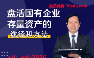盘活国有企业存量资产的途径和方法 mp4高清无水印视频教程网盘免费下载