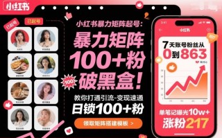小红书暴力矩阵起号，教你打通引流-变现速通，日锁100+粉，破流量黑盒