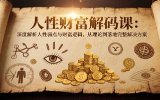 人性财富解码课6.0：深度解析人性弱点与财富逻辑，理论到落地完整解决方案