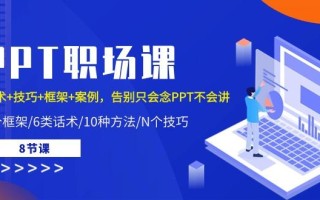 PPT职场课：话术+技巧+框架+案例，告别只会念PPT不会讲(8节课)