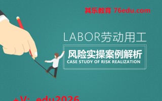 劳动用工风险实操案例解析（2集） mp4高清无水印视频教程网盘免费下载