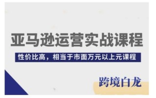 亚马逊运营实战课程，亚马逊从入门到精通，性价比高，相当于市面万元以上元课程
