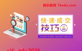 快速成交技巧（2集） mp4高清无水印视频教程网盘免费下载