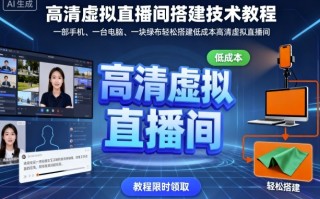 高清虚拟直播间搭建技术教程，一部手机、一台电脑、一块绿布轻松搭建低成本高清虚拟直播间