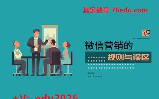 微信营销的规则与误区（3集） mp4高清无水印视频教程网盘免费下载