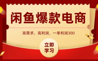 闲鱼卖高利润产品，上架即可出单，每天利润1000＋