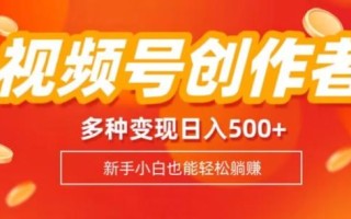 视频号创作者计划，多种变现方式，日入500+【内附1080g视频素材】