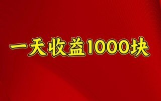 一天收益1000+ 稳定项目，可以做视频号，也可以做快手抖音