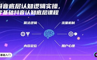 抖音底层认知逻辑实操，零基础抖音认知底层课程