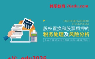 股权置换和股票质押的税务处理及风险分析（2集） mp4高清无水印视频教程网盘免费下载