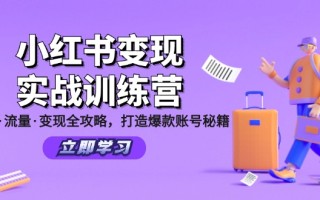 小红书变现实战训练营：定位·流量·变现全攻略，打造爆款账号秘籍