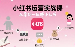 小红书运营实战课，从零到一玩賺小红书