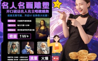 世界名画名人名言超强反转唱歌跳舞说话 吸睛火爆流量爆炸 每天三分钟 轻松月入破W