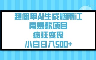 超简单AI生成烟雨江南爆款项目，疯狂变现，小白日入5张