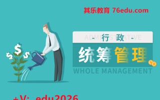 行政统筹管理（4集） mp4高清无水印视频教程网盘免费下载