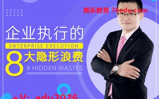 企业执行的8大隐形浪费（8集） mp4高清无水印视频教程网盘免费下载