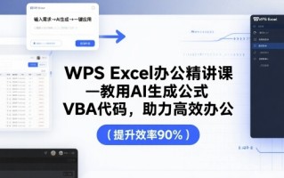 WPS Excel办公精讲课，教用 AI 生成公式，VBA 代码，助力高效办公