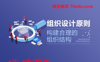 组织设计原则-构建合理的组织结构（4集） mp4高清无水印视频教程网盘免费下载