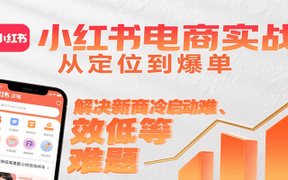 小红书电商实战，从定位到爆单解决新商冷启动难、变现效率低等难题