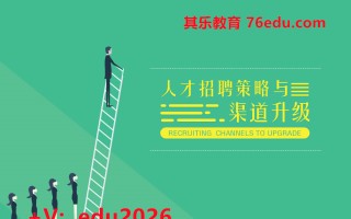 人才招聘策略与渠道升级（3集） mp4高清无水印视频教程网盘免费下载