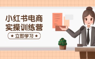 小红书电商实操训练营：涵盖开店、选品、笔记制作等，助你快速上手