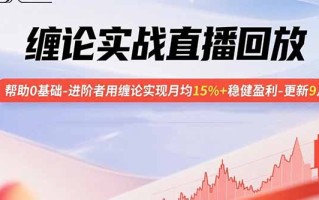 缠论实战直播回放：帮助0基础-进阶者用缠论实现月均15%+稳健盈利-更新9月