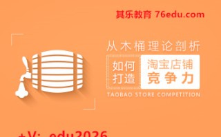 从木桶理论剖析-如何打造淘宝店铺竞争力（2集） mp4高清无水印视频教程网盘免费下载