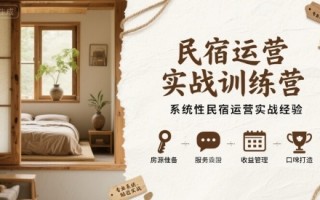 民宿运营实战训练营，系统性民宿运营实战经验