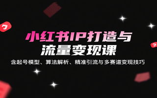 小红书IP打造与流量变现课：含起号模型、算法解析、精准引流与多赛道变现技巧