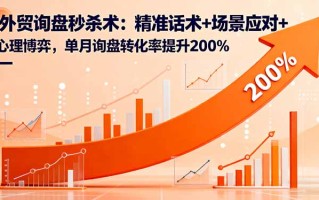 外贸询盘秒杀术：精准话术+场景应对+心理博弈，单月询盘转化率提升200%