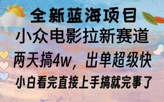 全新蓝海项目 电影拉新两天实操搞了3w，超好出单 每天2小时轻轻松松手上