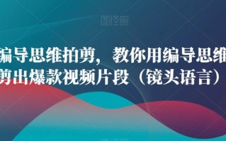 用编导思维拍剪，教你用编导思维拍剪出爆款视频片段(镜头语言)