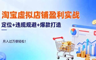 淘宝虚拟店铺盈利实战：定位+违规规避+爆款打造，月入过万很轻松！