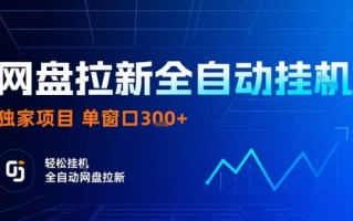 网盘全自动拉新掘金，独家技术，操作简单，单窗口轻松日入3张+ 可矩阵【揭秘】