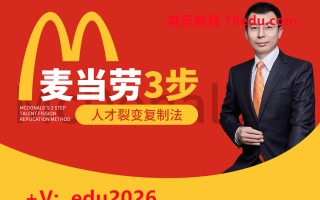 麦当劳3步人才裂变复制法（4集） mp4高清无水印视频教程网盘免费下载