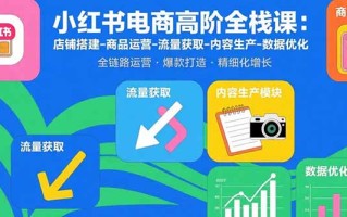 小红书电商高阶全栈课：店铺搭建-商品运营-流量获取-内容生产-数据优化