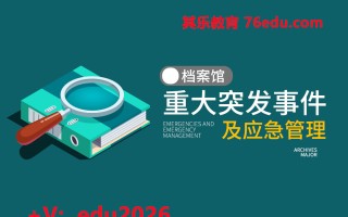 档案馆重大突发事件及应急管理（4集） mp4高清无水印视频教程网盘免费下载