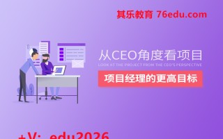 从CEO角度看项目-项目经理的更高目标（5集） mp4高清无水印视频教程网盘免费下载