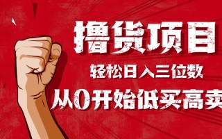 手把手教你撸货，从0开始低买高卖，小白轻松实现日入三位数!!!