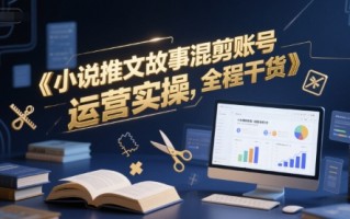 小说推文故事混剪账号运营实操，全程干货