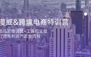 漫威 跨境电商特训营：选品思维误区+工具包实战，打造高利润产品全流程