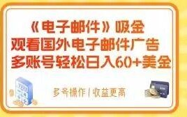 电子邮件吸金，观看国外电子邮件广告，多账号轻松日入60+美金【揭秘】