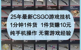 25年最新CSGO游戏挂机，1分钟1件货，1件货赚10元 纯手机操作 无需游戏经验