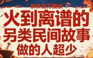 火到离谱的另类民间故事，条条百W播放，做的人超少