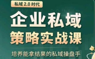 私域2.0：企业私域策略实战课，培养能拿结果的私域操盘手
